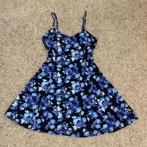 Black and Blue Floral Dress